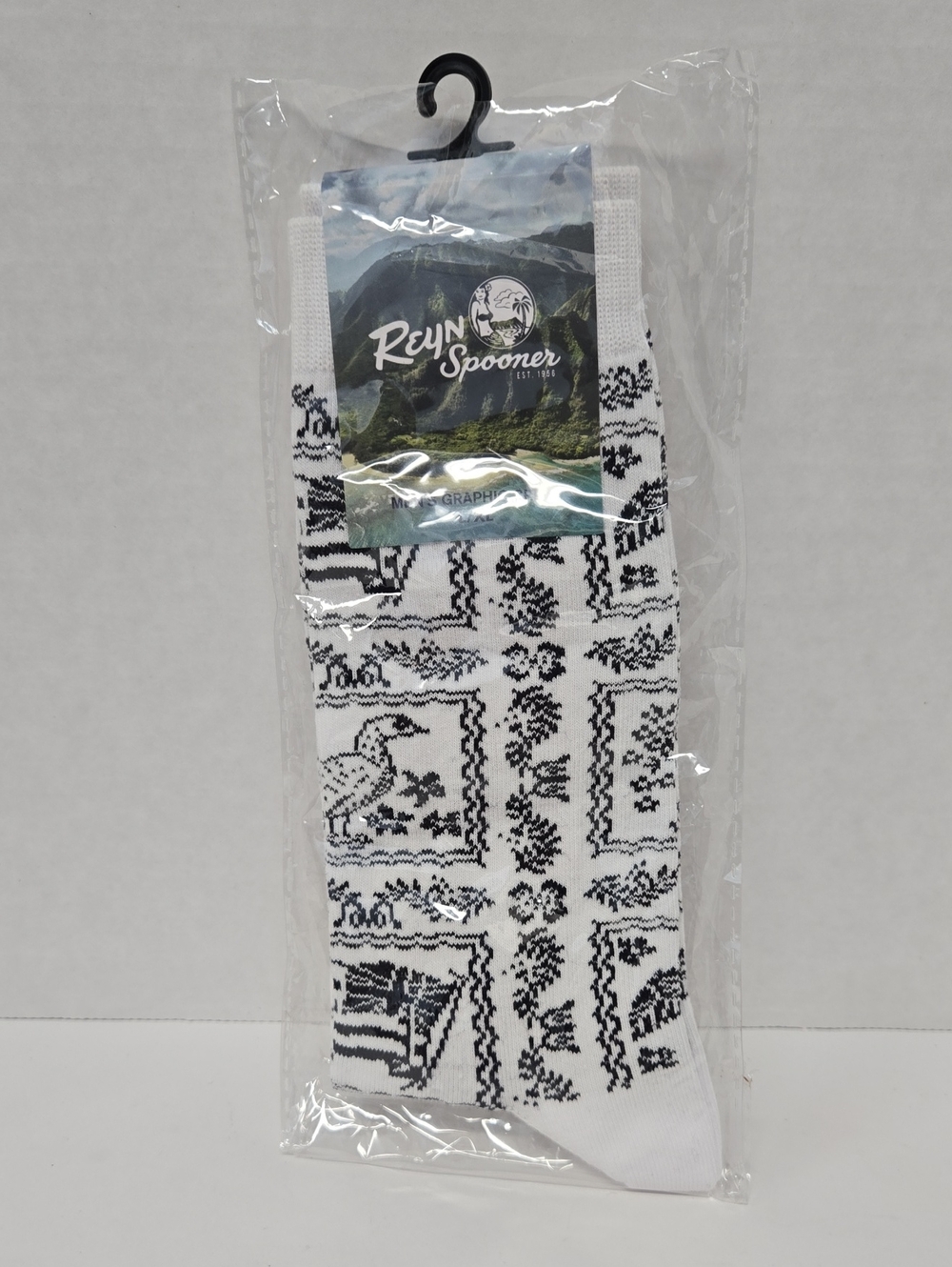 Reyn Spooner Lahaina Sailor Mens Graphic Crew Socks L/XL NWT